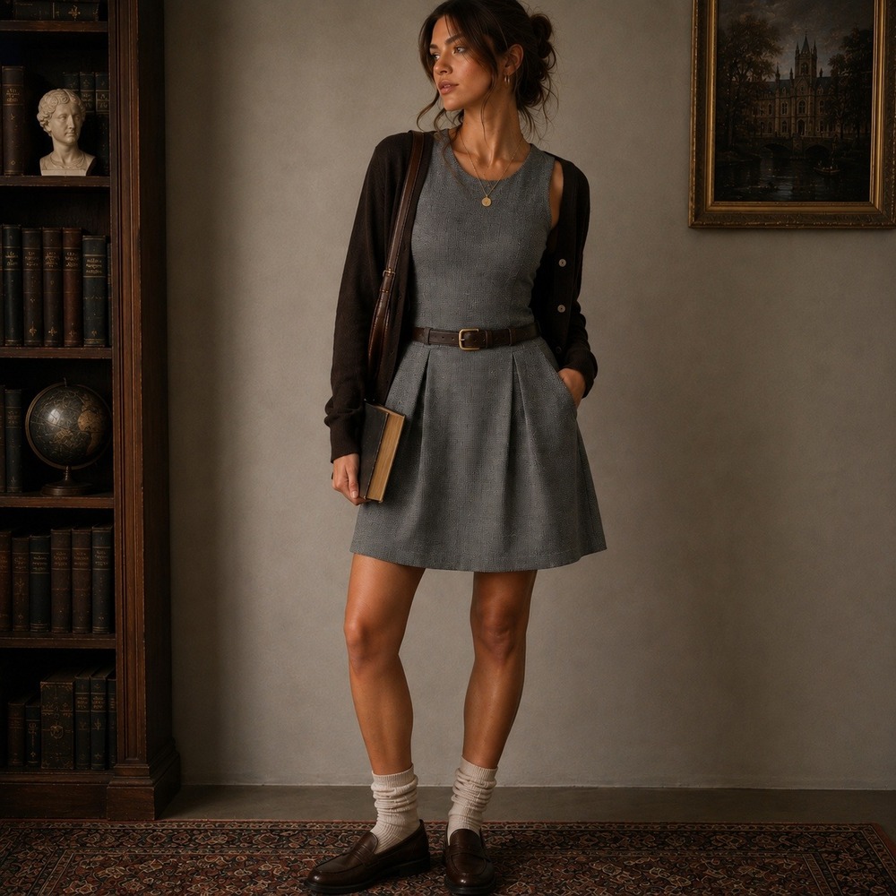 Madewell Womens XS Grey Textured Cotton Sleeveless Mini Dress Corpcore Work